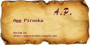 Agg Piroska névjegykártya