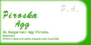 piroska agg business card